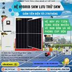 Hệ Thống Điện Mặt Trời HYBRIB 5KW Có Lưu Trữ 5KW
